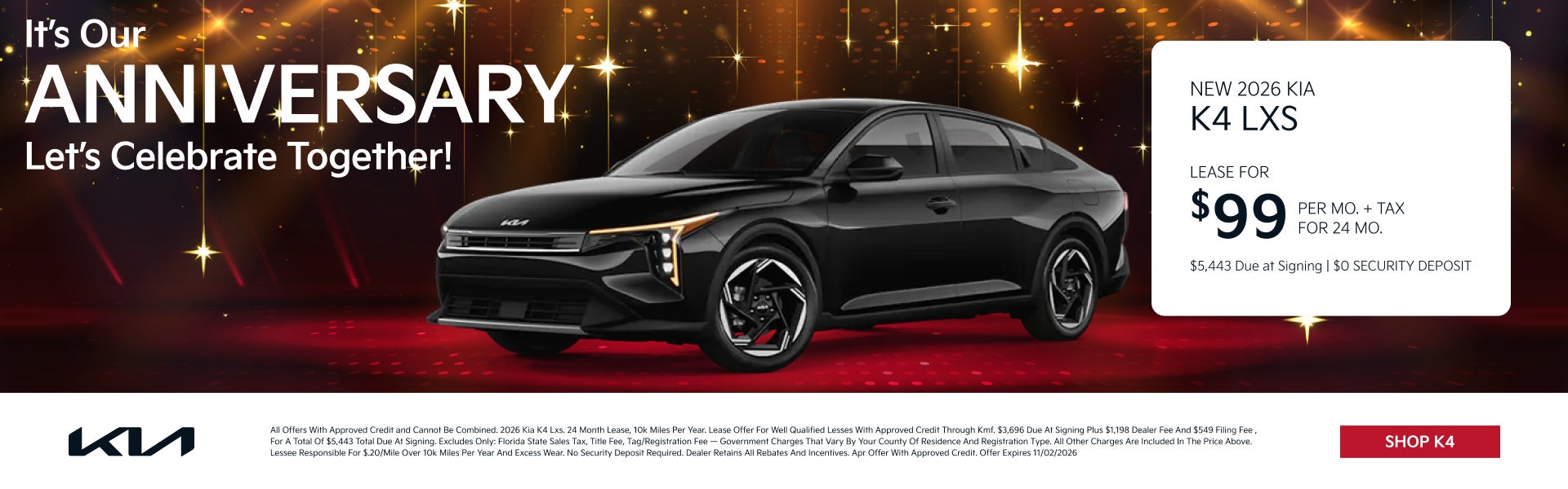 NEW 2026 KIA K4 LXS